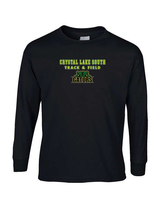 Crystal Lake South HS Boys Track & Field Block - Cotton Longsleeve