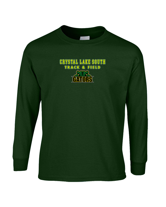 Crystal Lake South HS Boys Track & Field Block - Cotton Longsleeve