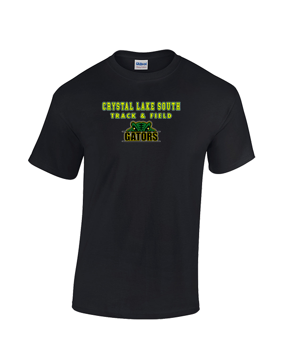 Crystal Lake South HS Boys Track & Field Block - Cotton T-Shirt