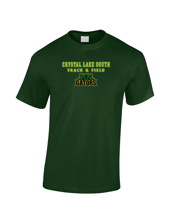 Crystal Lake South HS Boys Track & Field Block - Cotton T-Shirt