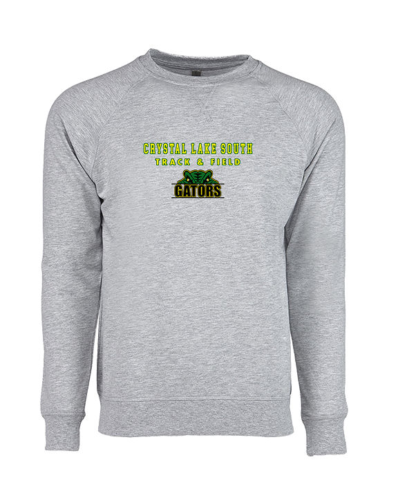 Crystal Lake South HS Boys Track & Field Block - Crewneck Sweatshirt