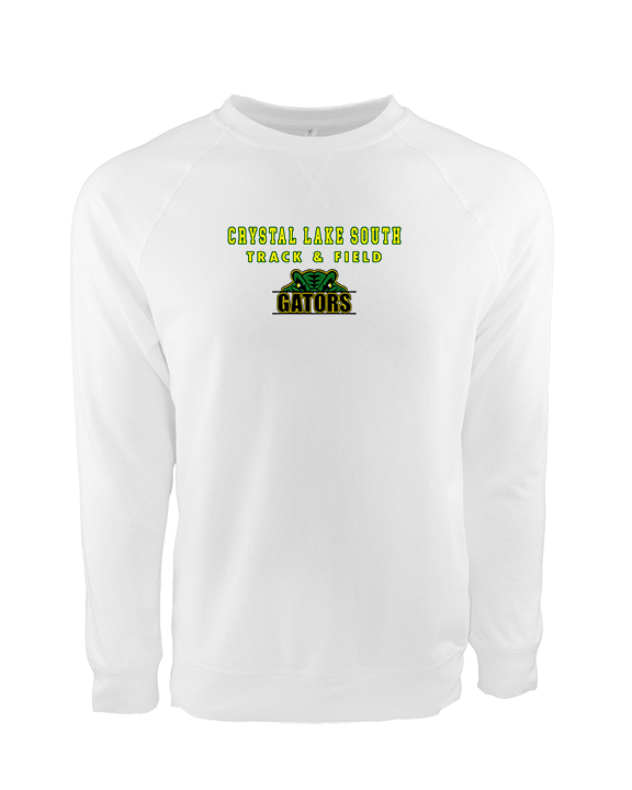Crystal Lake South HS Boys Track & Field Block - Crewneck Sweatshirt
