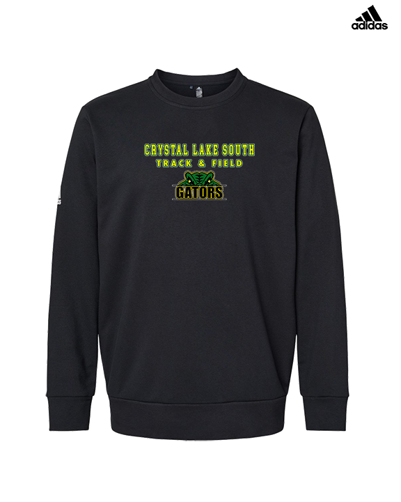 Crystal Lake South HS Boys Track & Field Block - Mens Adidas Crewneck