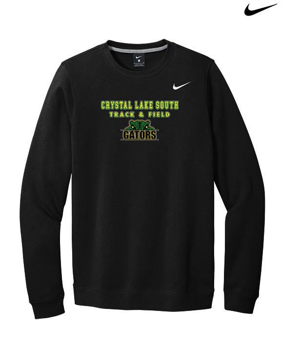 Crystal Lake South HS Boys Track & Field Block - Mens Nike Crewneck