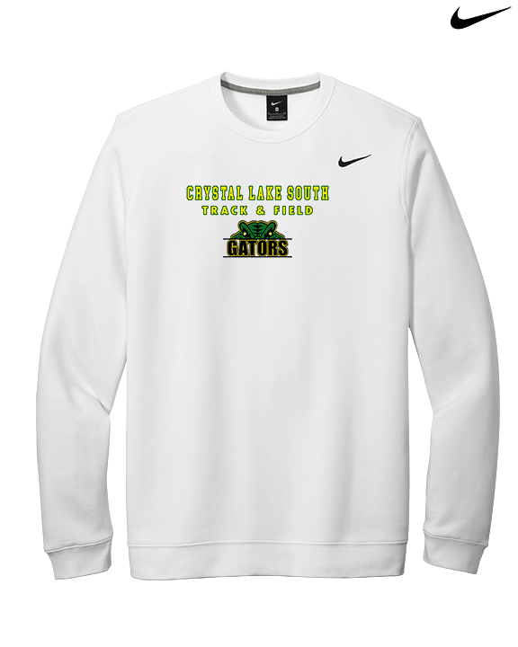 Crystal Lake South HS Boys Track & Field Block - Mens Nike Crewneck