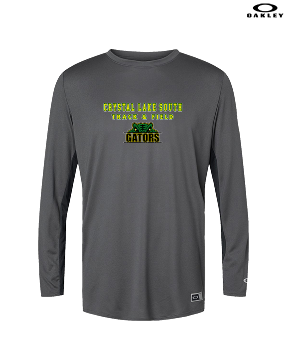 Crystal Lake South HS Boys Track & Field Block - Mens Oakley Longsleeve