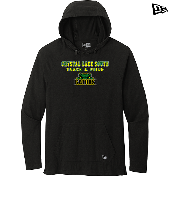 Crystal Lake South HS Boys Track & Field Block - New Era Tri-Blend Hoodie