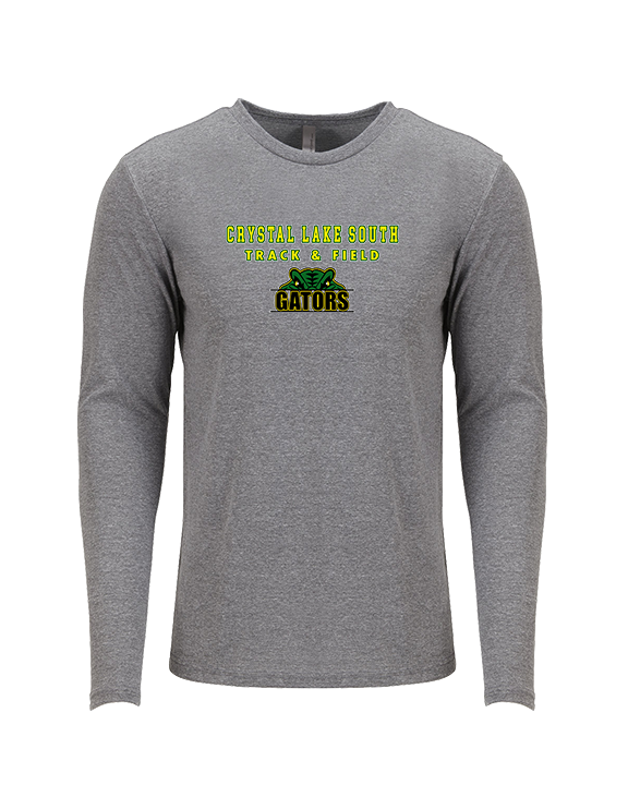 Crystal Lake South HS Boys Track & Field Block - Tri-Blend Long Sleeve
