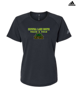 Crystal Lake South HS Boys Track & Field Block - Womens Adidas Performance Shirt