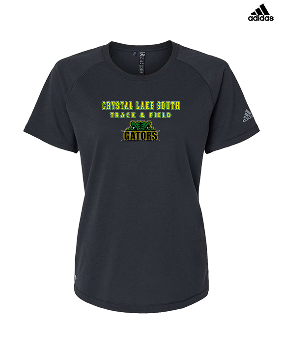 Crystal Lake South HS Boys Track & Field Block - Womens Adidas Performance Shirt