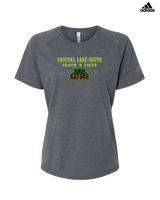 Crystal Lake South HS Boys Track & Field Block - Womens Adidas Performance Shirt