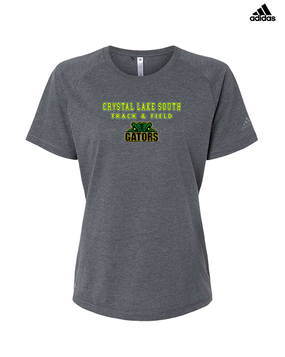 Crystal Lake South HS Boys Track & Field Block - Womens Adidas Performance Shirt