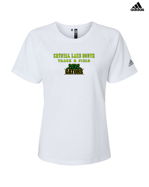 Crystal Lake South HS Boys Track & Field Block - Womens Adidas Performance Shirt