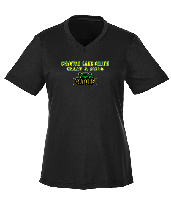 Crystal Lake South HS Boys Track & Field Block - Womens Performance Shirt