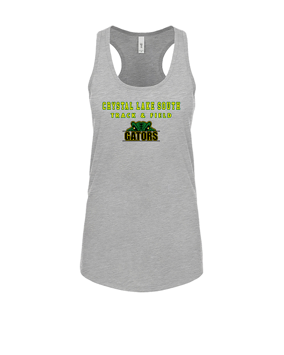 Crystal Lake South HS Boys Track & Field Block - Womens Tank Top