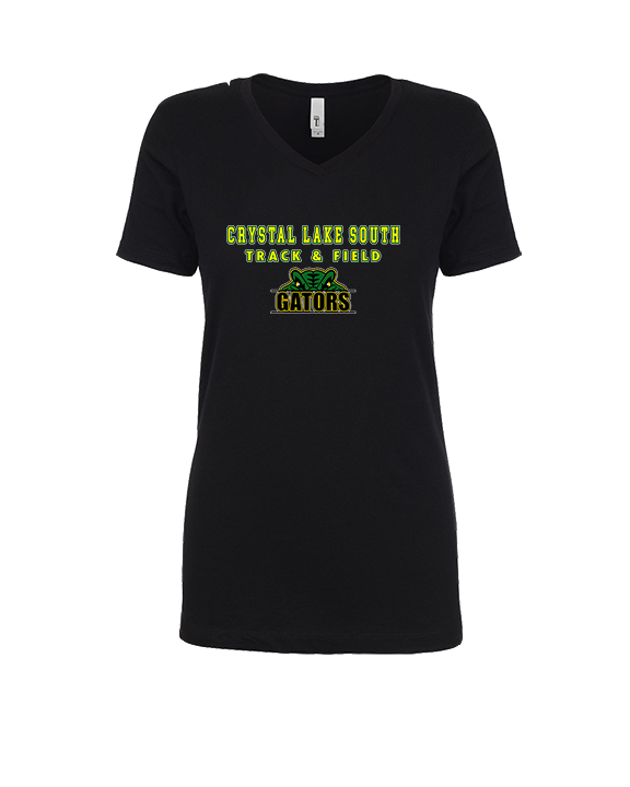 Crystal Lake South HS Boys Track & Field Block - Womens V-Neck