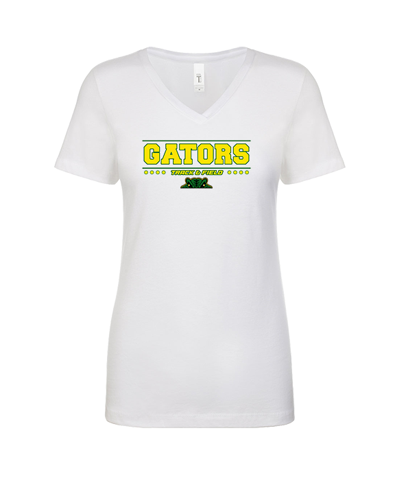 Crystal Lake South HS Boys Track & Field Border - Womens Vneck
