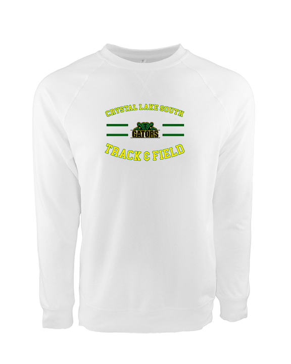 Crystal Lake South HS Boys Track & Field Curve - Crewneck Sweatshirt