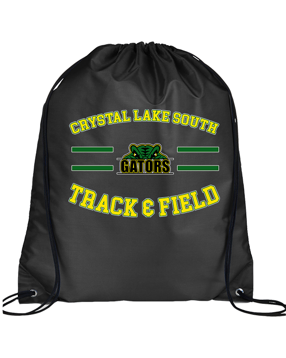 Crystal Lake South HS Boys Track & Field Curve - Drawstring Bag