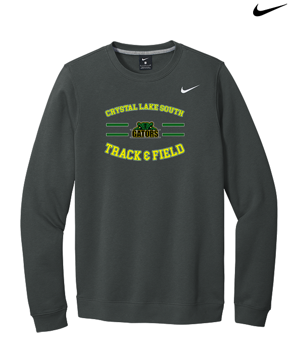 Crystal Lake South HS Boys Track & Field Curve - Mens Nike Crewneck