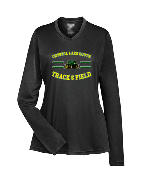 Crystal Lake South HS Boys Track & Field Curve - Womens Performance Longsleeve