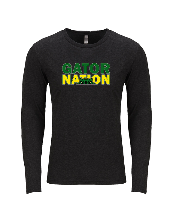 Crystal Lake South HS Boys Track & Field Nation - Tri-Blend Long Sleeve