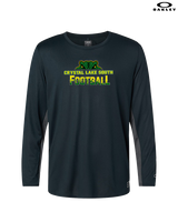 Crystal Lake South HS Football Splatter - Mens Oakley Longsleeve