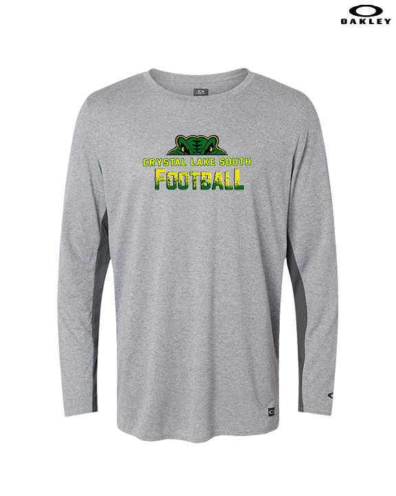 Crystal Lake South HS Football Splatter - Mens Oakley Longsleeve