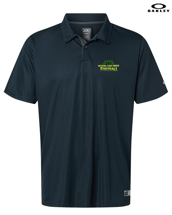 Crystal Lake South HS Football Splatter - Mens Oakley Polo