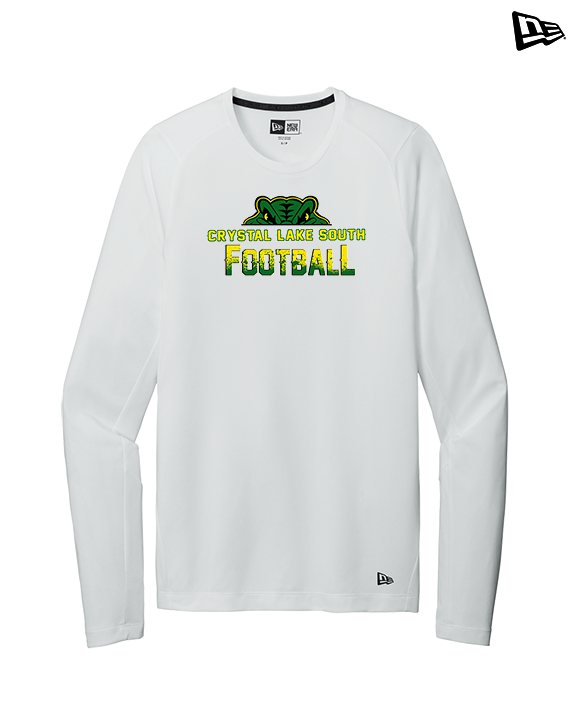 Crystal Lake South HS Football Splatter - New Era Performance Long Sleeve