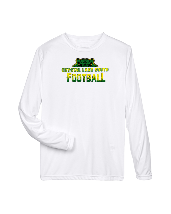Crystal Lake South HS Football Splatter - Performance Longsleeve