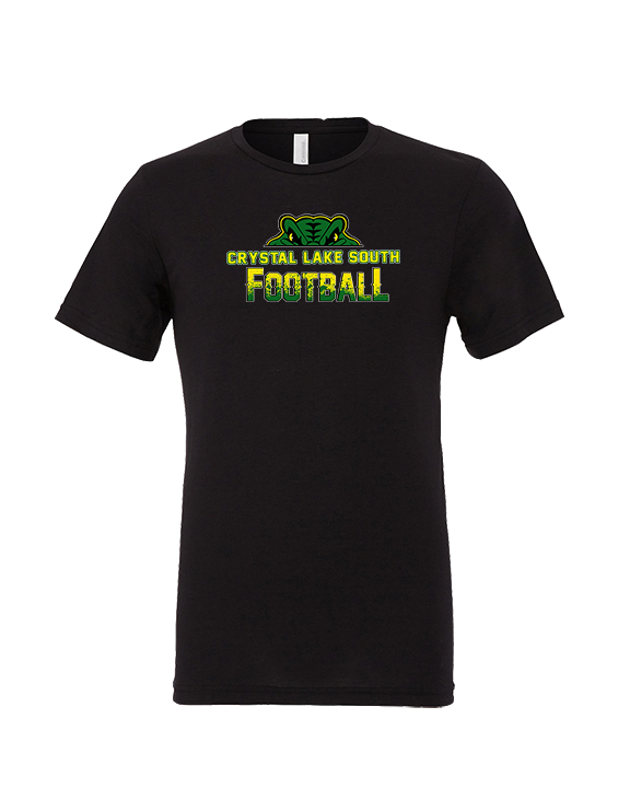 Crystal Lake South HS Football Splatter - Tri-Blend Shirt