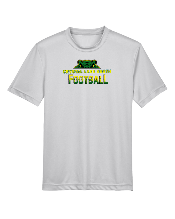 Crystal Lake South HS Football Splatter - Youth Performance Shirt