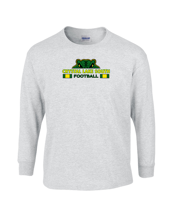 Crystal Lake South HS Football Stacked - Cotton Longsleeve