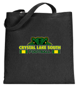 Crystal Lake South HS Football Stacked - Tote