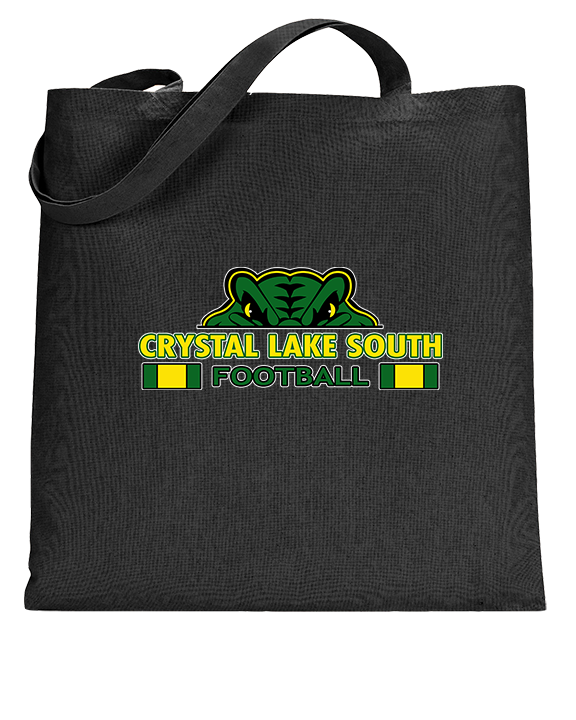 Crystal Lake South HS Football Stacked - Tote