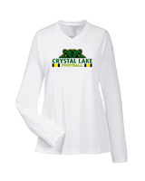 Crystal Lake South HS Football Stacked - Womens Performance Longsleeve
