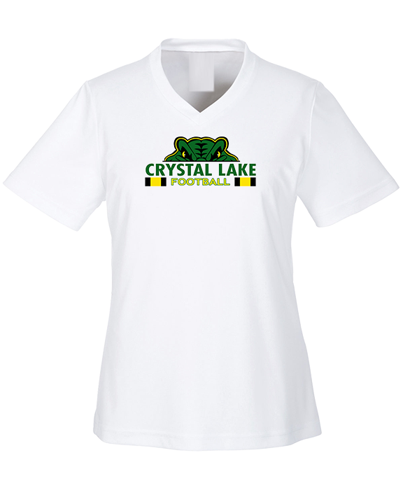 Crystal Lake South HS Football Stacked - Womens Performance Shirt