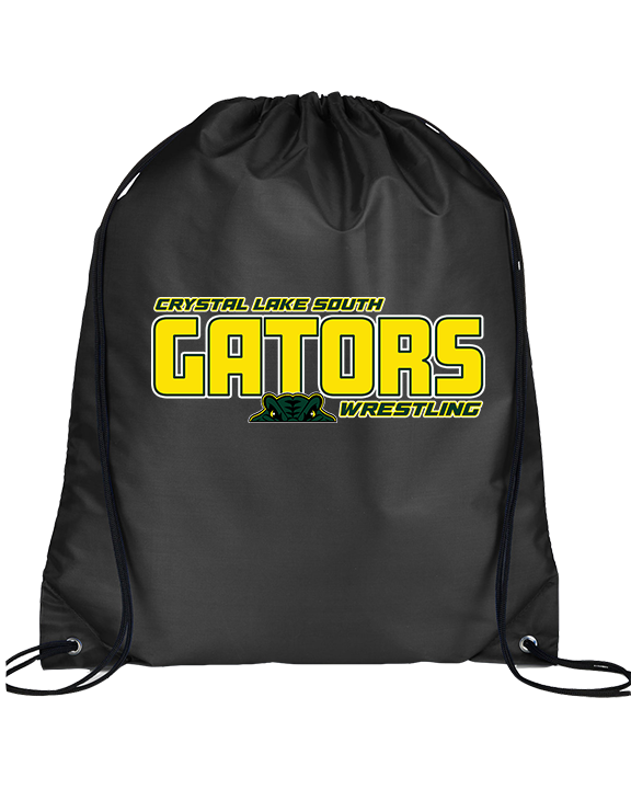 Crystal Lake South HS Wrestling Bold - Drawstring Bag