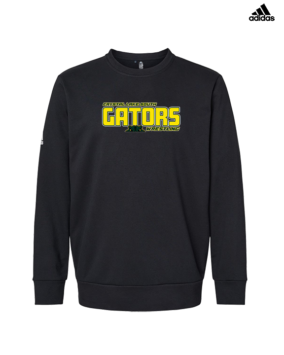 Crystal Lake South HS Wrestling Bold - Mens Adidas Crewneck