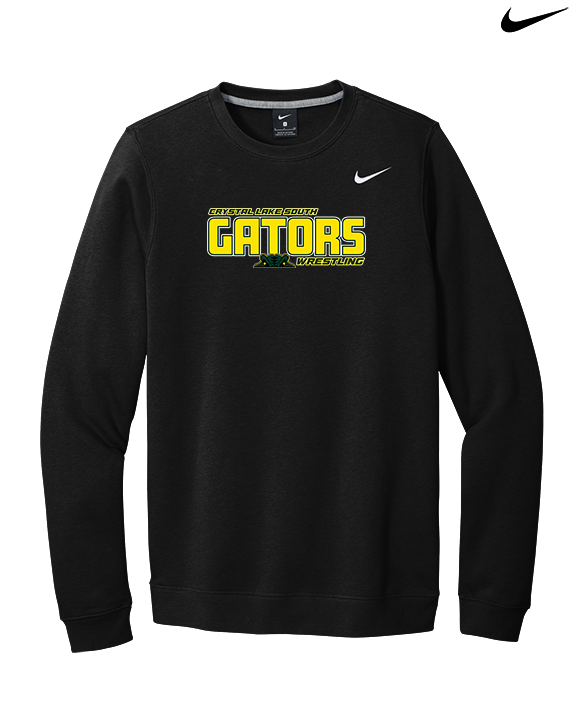 Crystal Lake South HS Wrestling Bold - Mens Nike Crewneck