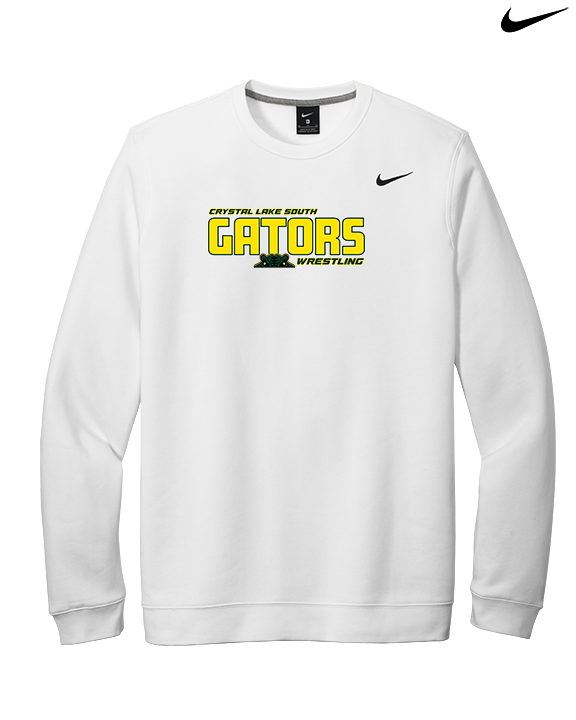 Crystal Lake South HS Wrestling Bold - Mens Nike Crewneck
