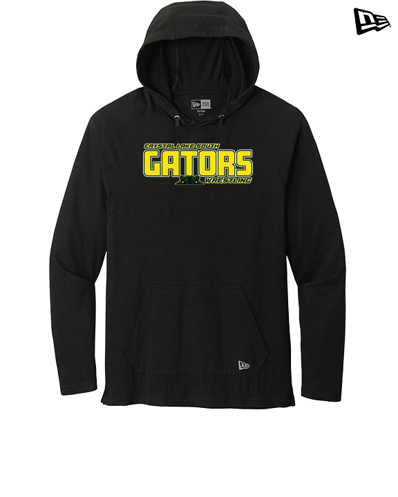 Crystal Lake South HS Wrestling Bold - New Era Tri-Blend Hoodie
