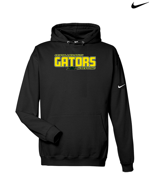 Crystal Lake South HS Wrestling Bold - Nike Club Fleece Hoodie