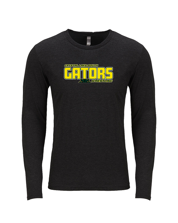 Crystal Lake South HS Wrestling Bold - Tri-Blend Long Sleeve