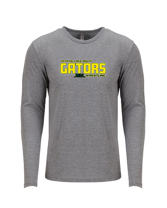 Crystal Lake South HS Wrestling Bold - Tri-Blend Long Sleeve