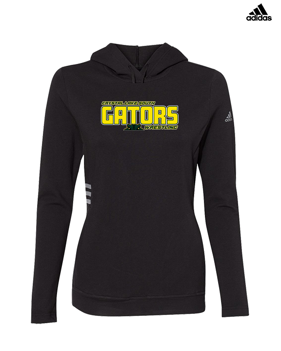 Crystal Lake South HS Wrestling Bold - Womens Adidas Hoodie