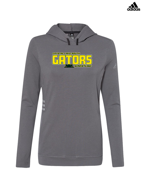 Crystal Lake South HS Wrestling Bold - Womens Adidas Hoodie