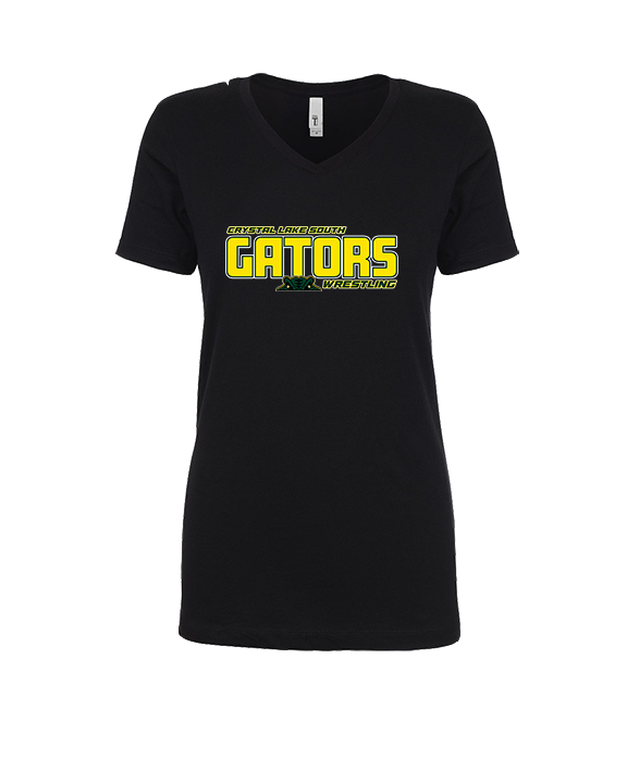 Crystal Lake South HS Wrestling Bold - Womens V-Neck