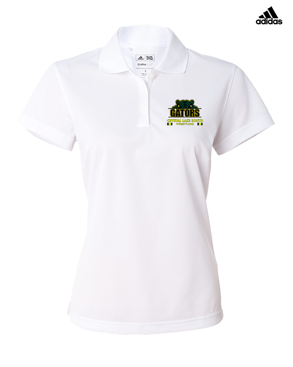 Crystal Lake South HS Wrestling Stacked - Adidas Womens Polo